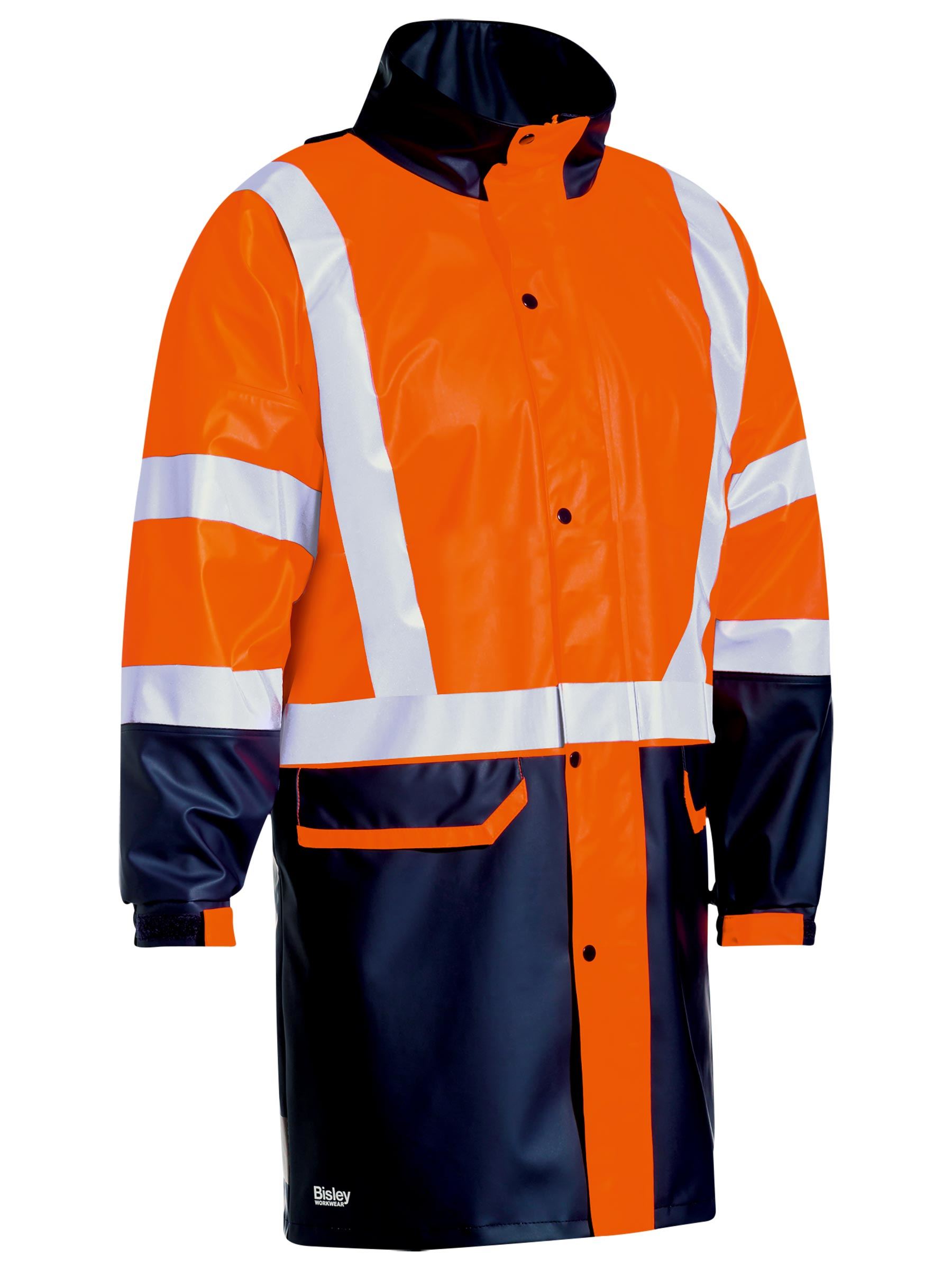 Bisley Taped Hi Vis Stretch PU Rain Coat BJ6935HT