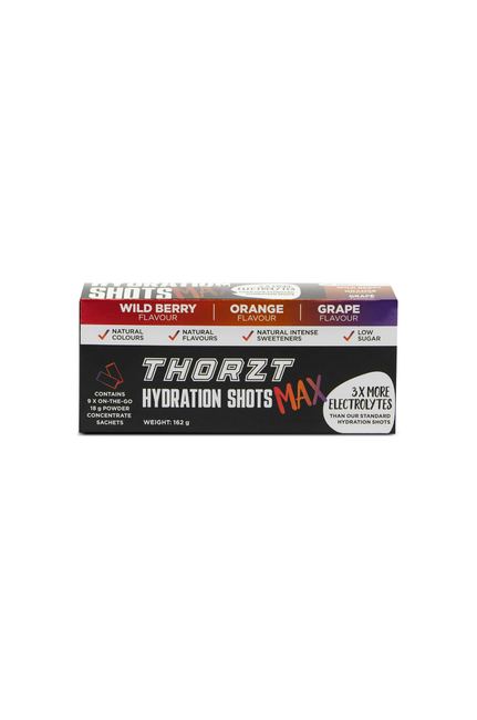 Thorzt High Electrolyte Low Sugar Hydration Shot Max Powders - Mixed - SSMIX