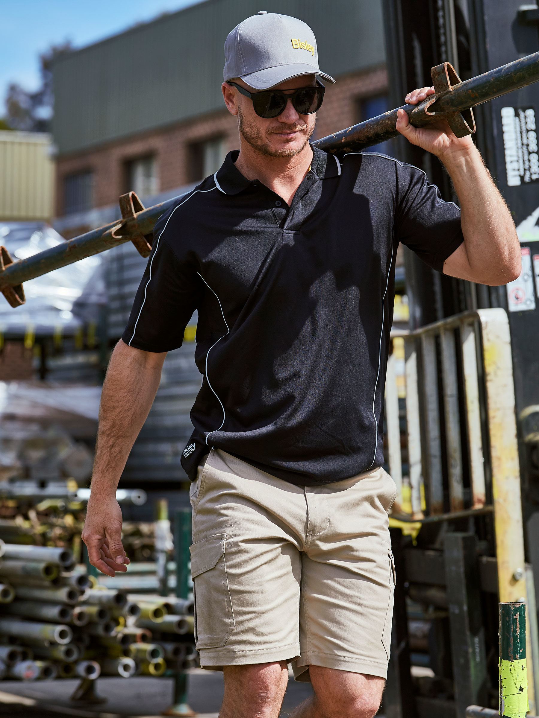 Bisley Cool Mesh Polo with Reflective Piping BK1425