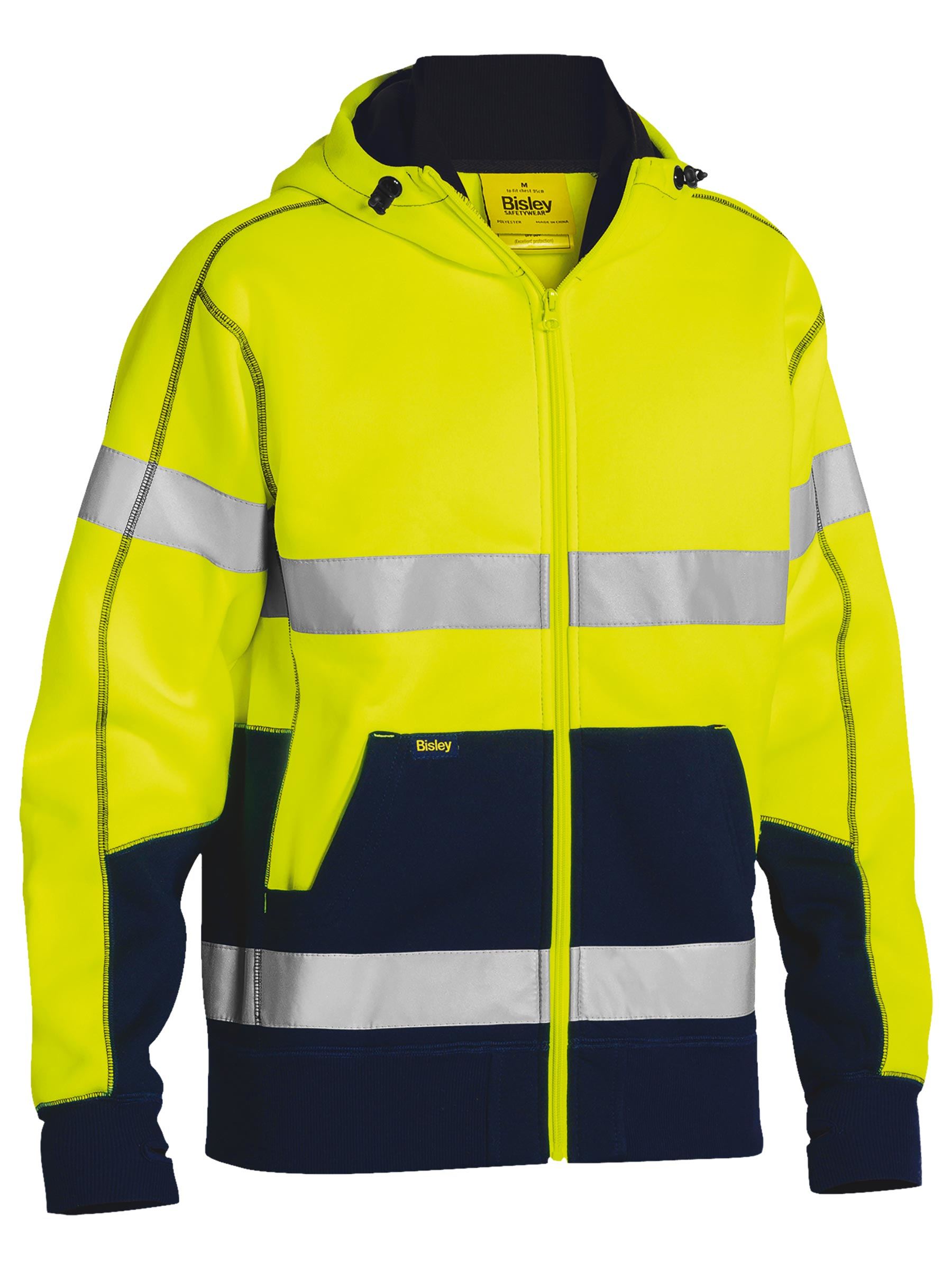 Bisley Taped Hi Vis Fleece Hoodie BK6819T