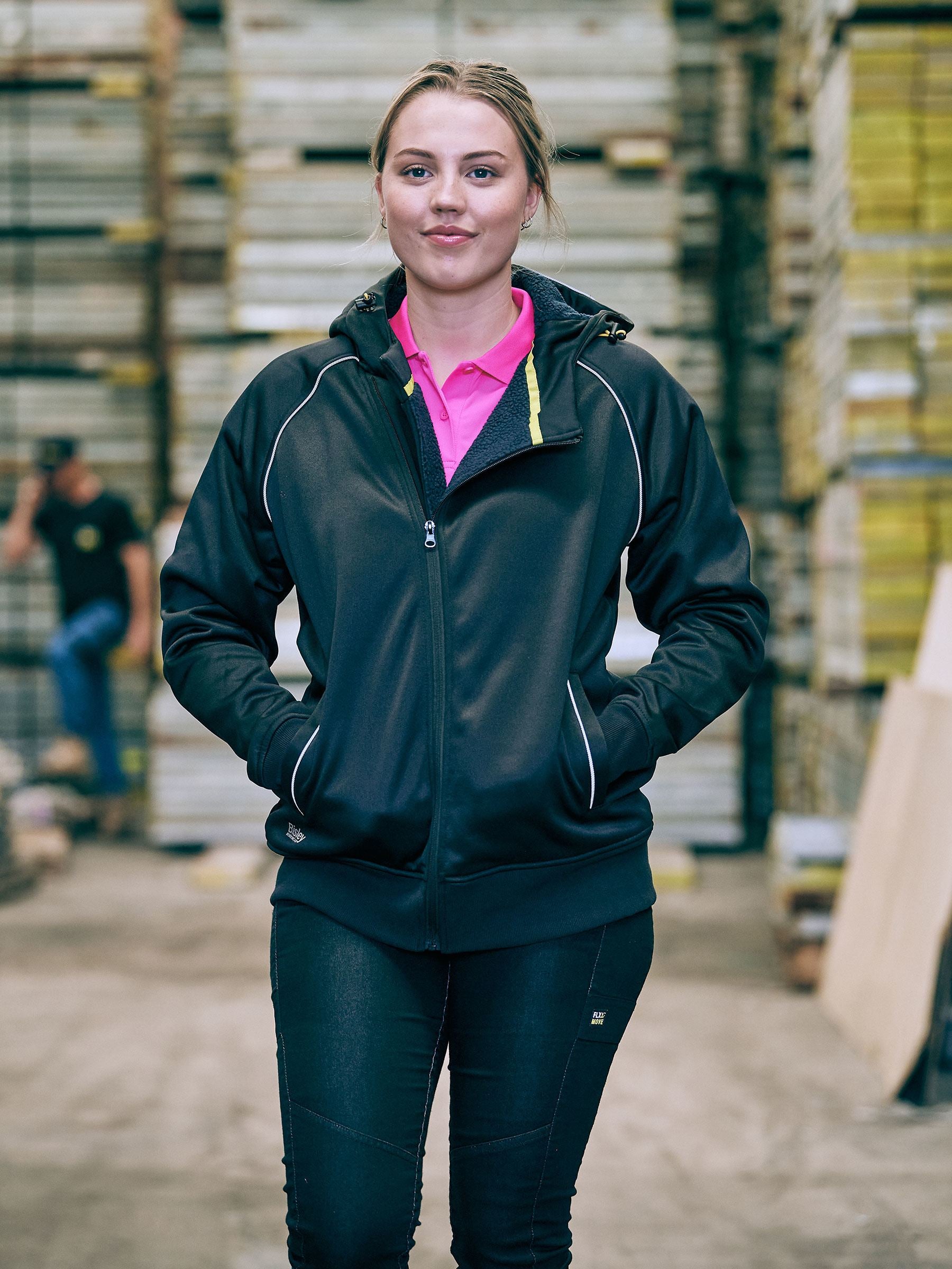 Bisley Women's Fleece Zip Front Hoodie with Sherpa Lining BKL6925 - Clearance