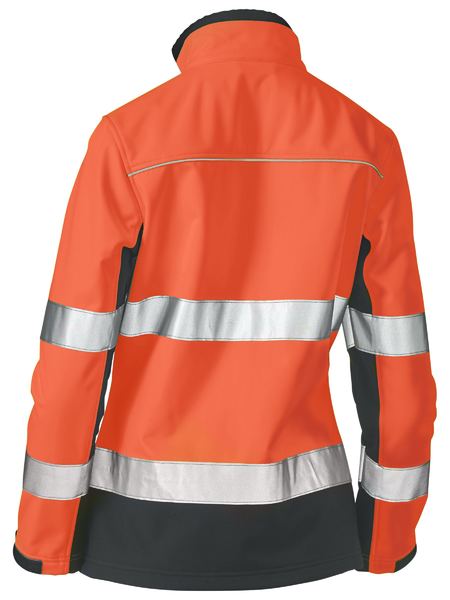 Bisley Women's Taped Two Tone Hi Vis Soft Shell Jacket BJL6059T