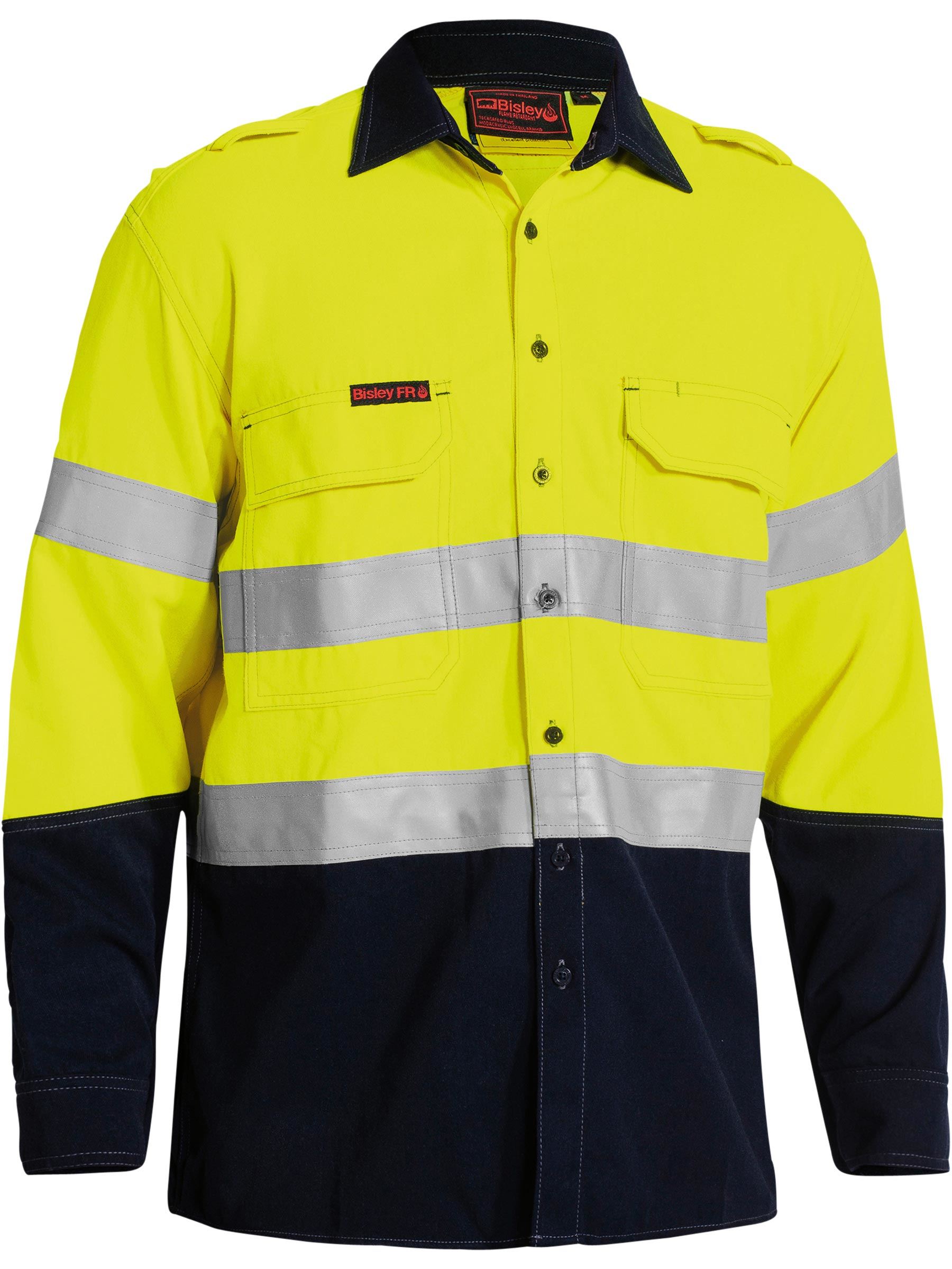 Bisley TenCate Tecasafe® Plus 700 Taped Hi Vis FR Vented Shirt BS8082T