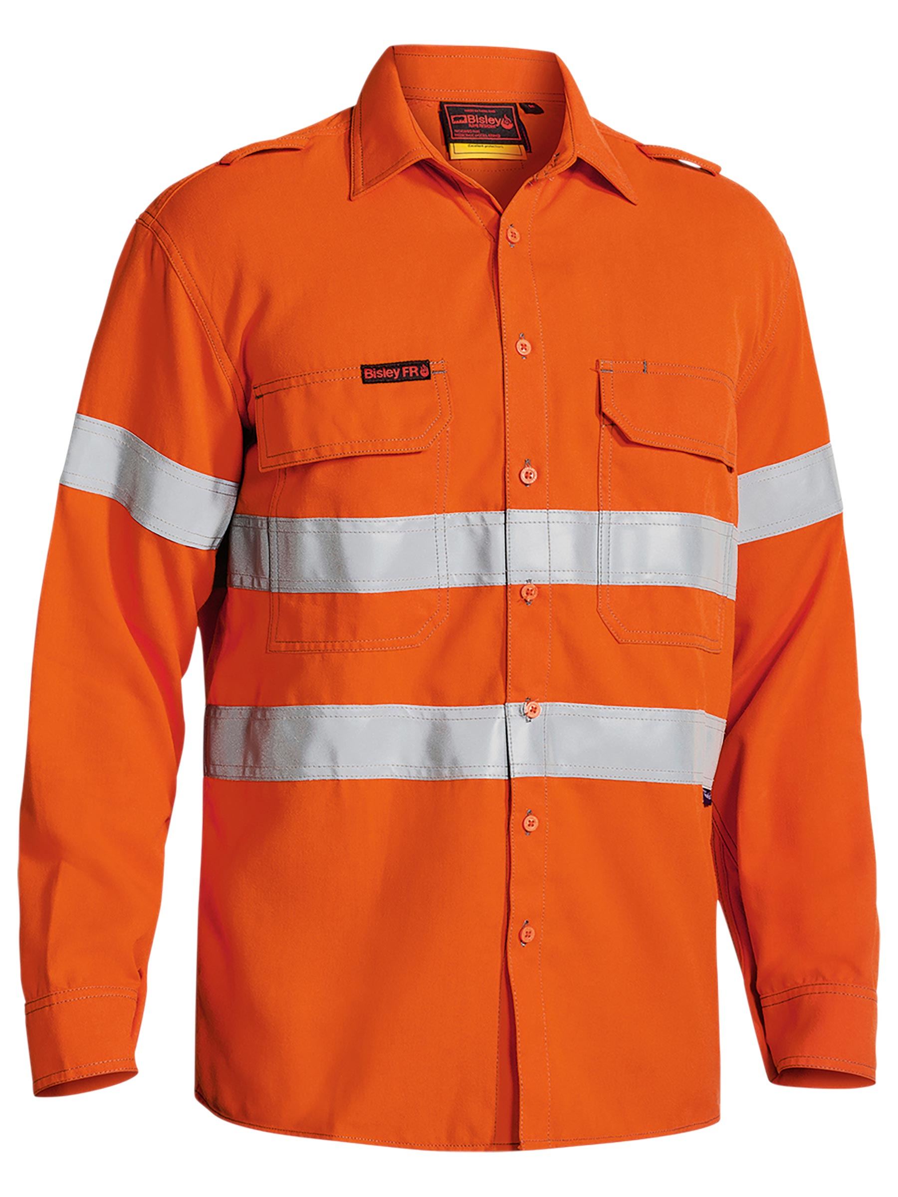 TenCate Tecasafe® Plus 580 Taped Hi Vis Lightweight FR Vented Shirt BS8097T