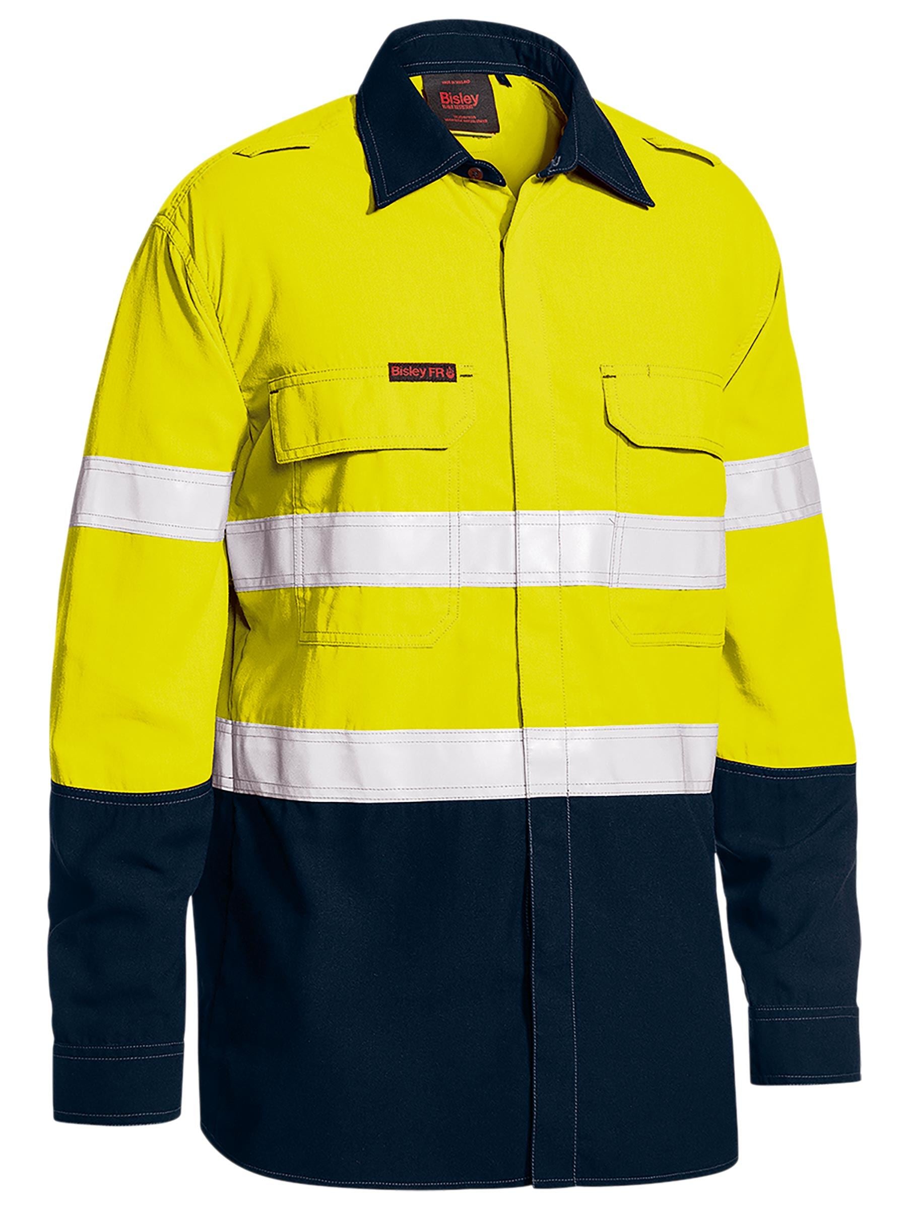 Bisley TenCate Tecasafe® Plus 480 Taped Hi Vis Lightweight FR Vented Shirt BS8237T