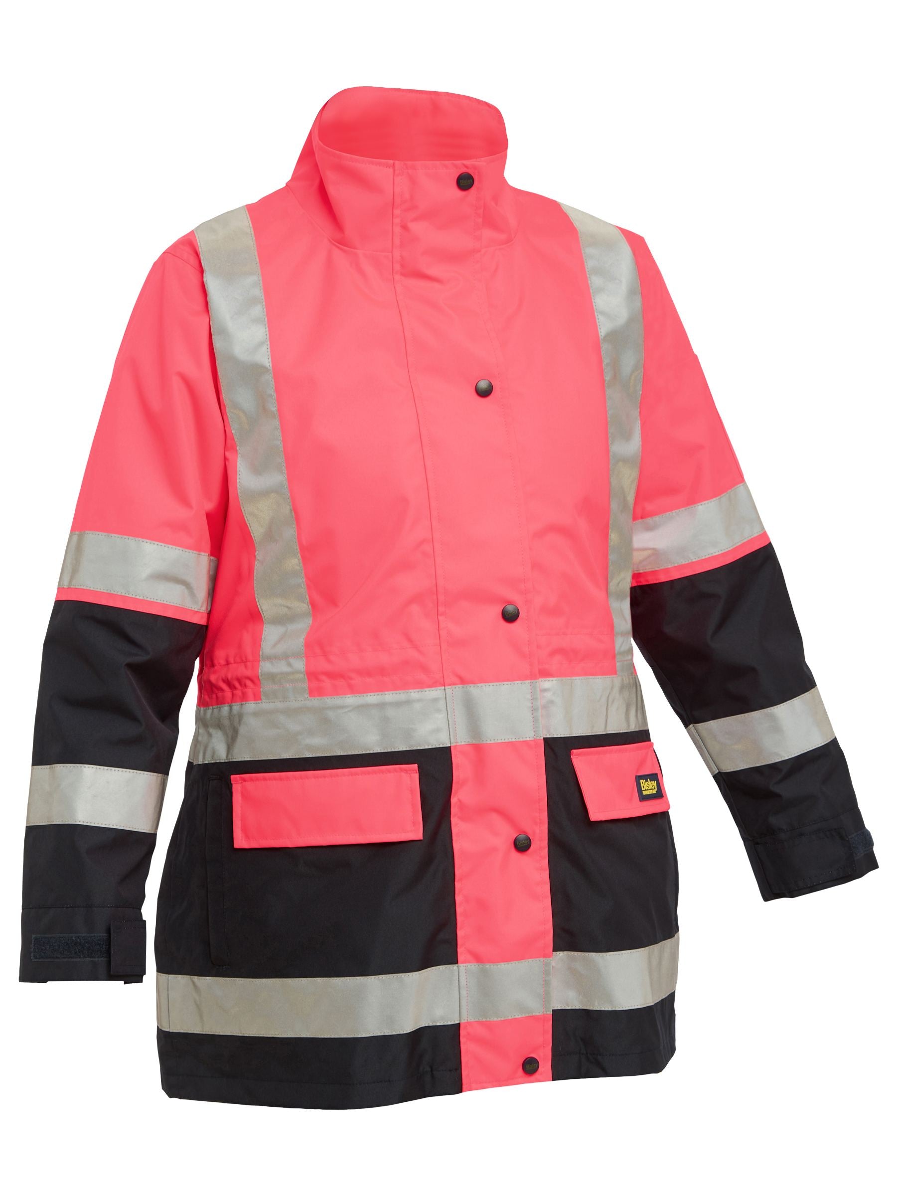 Bisley Women's Taped Hi Vis 5 in 1 Rain Jacket BKL6975
