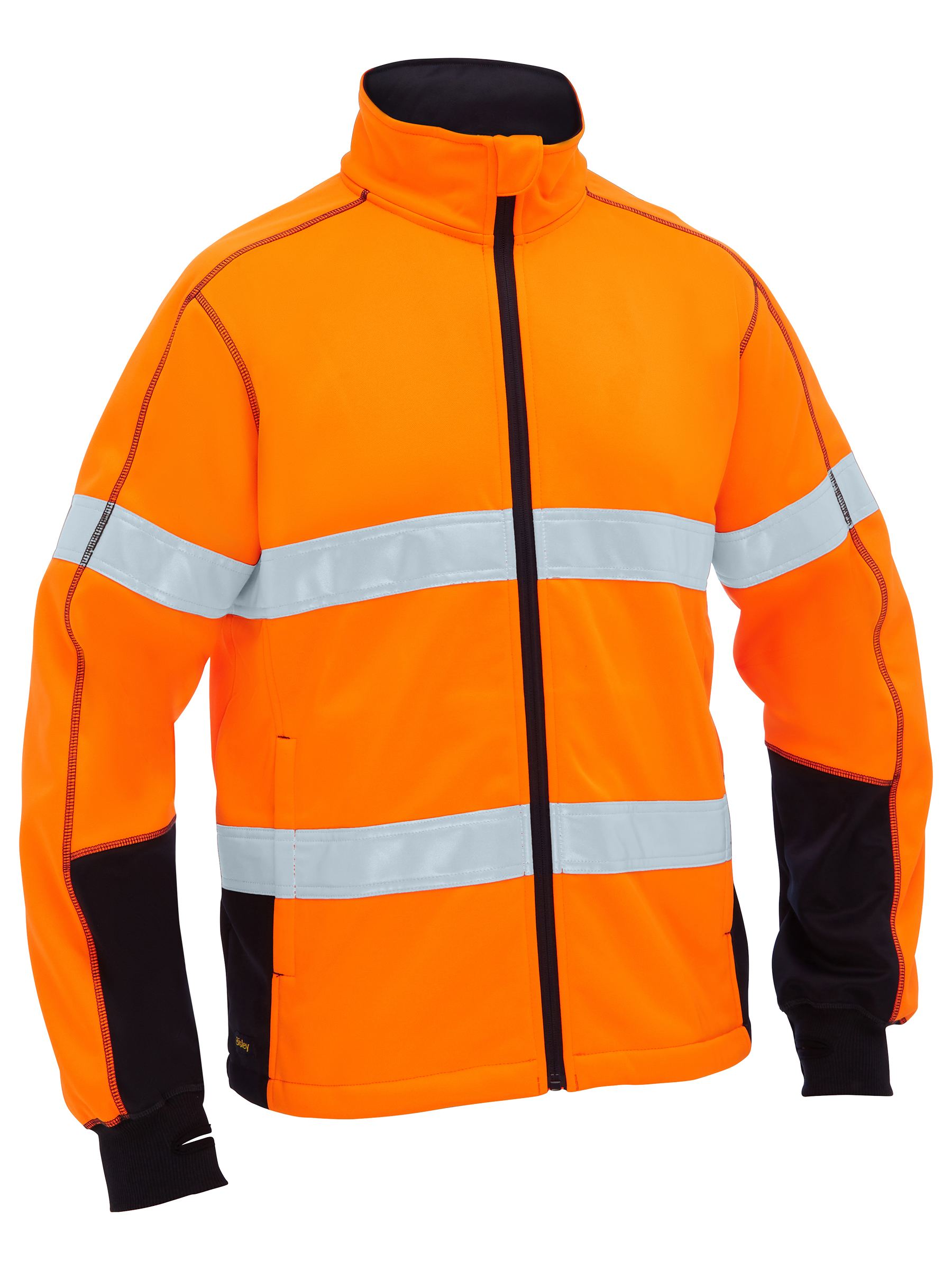 Bisley Men's Taped Hi Vis Zip Front Fleece BK6611T