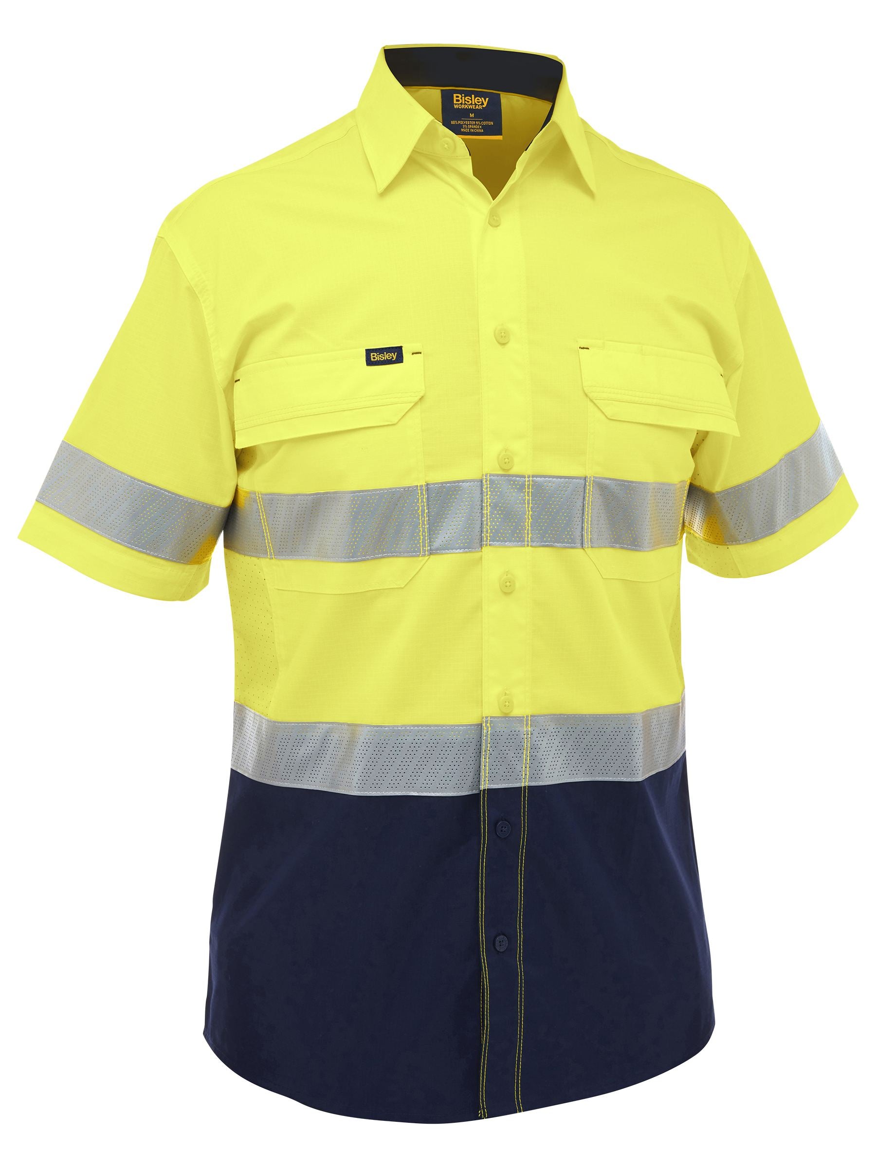 Bisley X Airflow™ Hi Vis Taped Stretch Ripstop Shirt BS1491T
