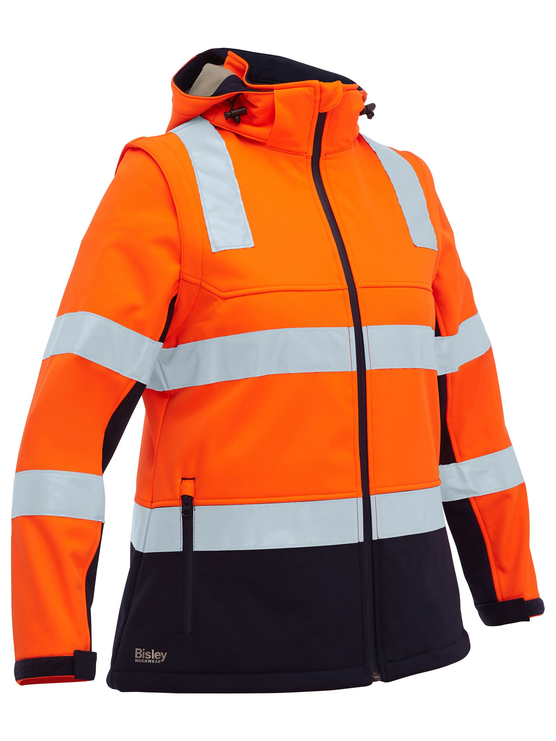 Bisley Women's Taped Two Tone Hi Vis 3-in-1 Soft Shell Jacket BJL6078T