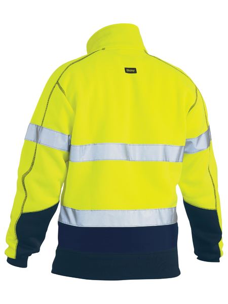 Bisley Taped Hi Vis 1/4 Zip Fleece Pullover with Sherpa Lining BK6987T