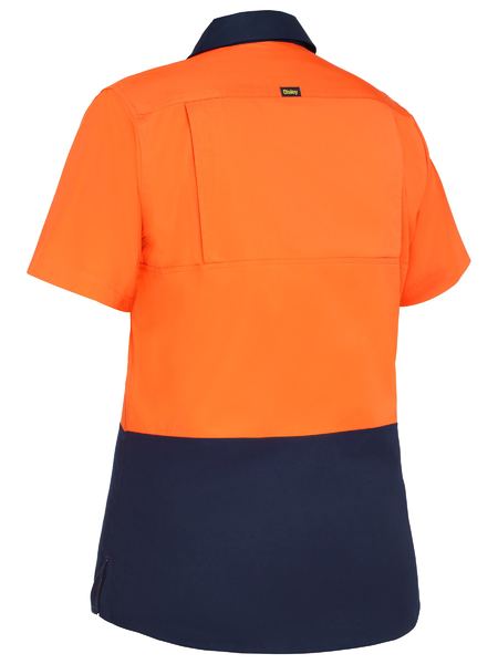 Bisley Women's Cool Lightweight Hi Vis Drill Shirt BL1895