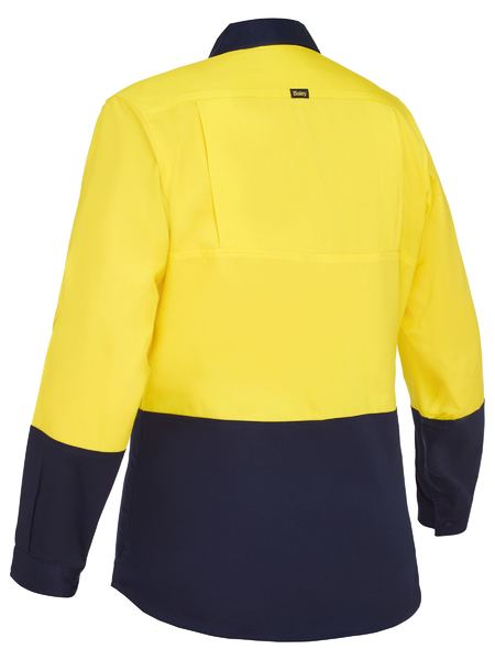 Bisley Women's Cool Lightweight Hi Vis Drill Shirt BL6895
