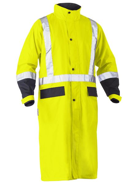 Bisley Taped Hi Vis Long Rain Coat BJ6961T