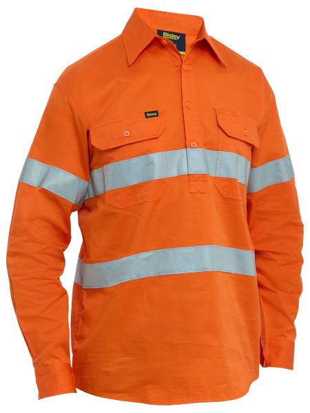 Bisley Taped Hi Vis Cool Lightweight Closed Front Shirt BSC6897T