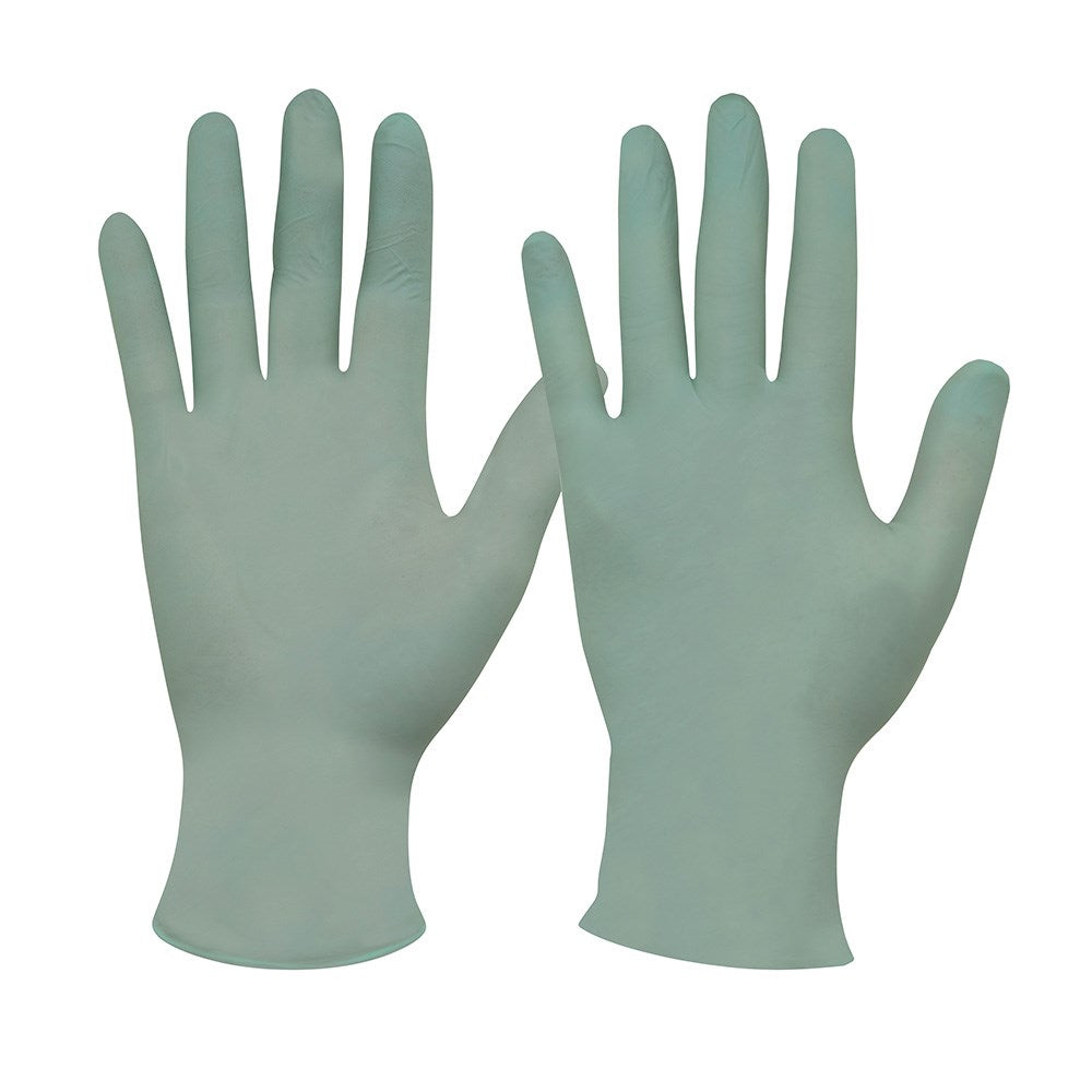 Pro Choice Biodegradable Disposable Green Nitrile Powder Free Gloves - BDNGPF