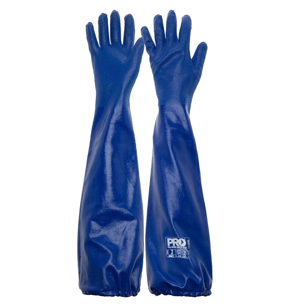 Pro Choice 6x Blue Nitrile Extended Length Chemical Glove - BN60