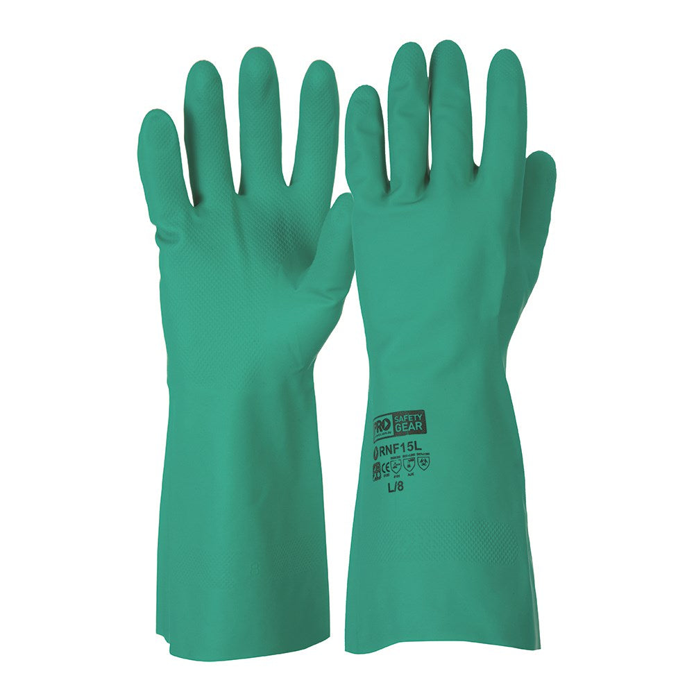 Pro Choice 12x Green Nitrile Gloves - RNF15