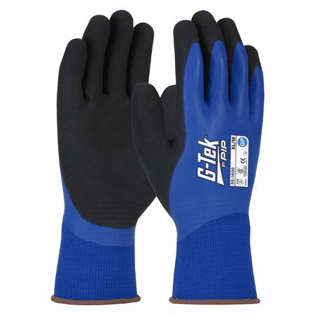 G-Tek 12x Blue Poly GP Double Dip Latex Glove-55-1600