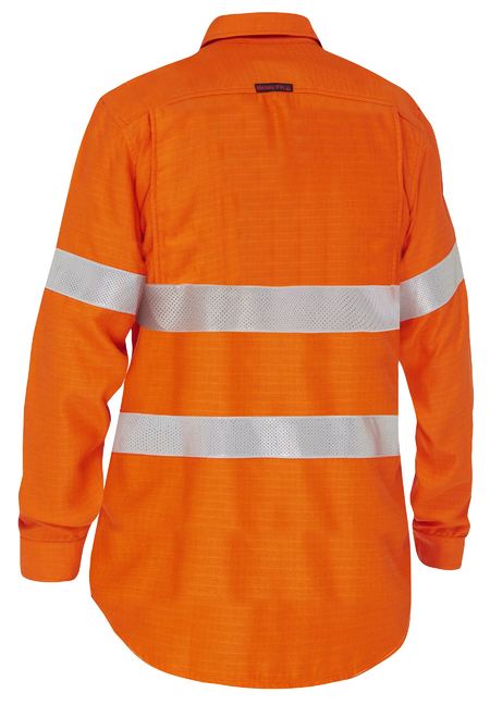 Bisley Apex 160 Women's Taped Hi Vis FR Ripstop Vented Shirt BL8339T