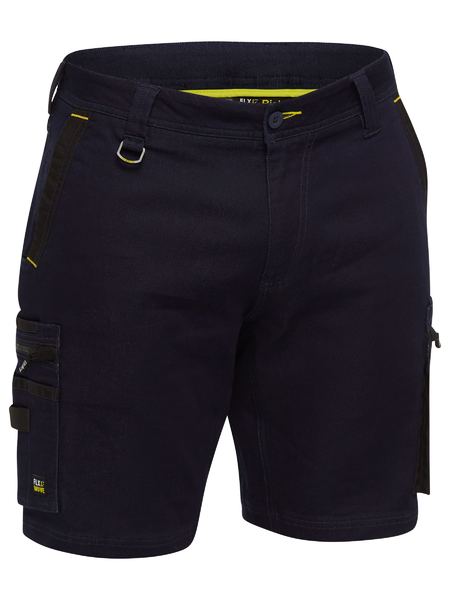 Bisley Flx and Move™ Stretch Denim Zip Cargo Shorts BSHC1335