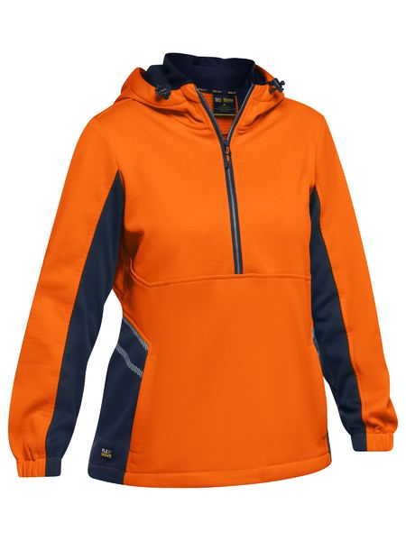 Bisley Women's Hi Vis Liquid Repellent Fleece Hoodie BKL6571