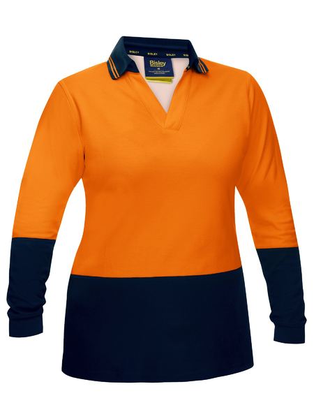 Bisley Women's Hi Vis V-Neck Polo BKL6234