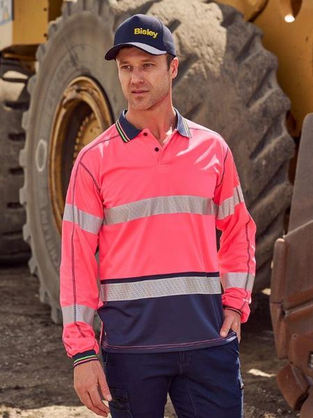 Bisley Taped Hi Vis Polyester Mesh Polo BK6219T
