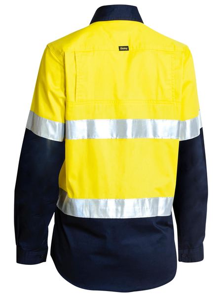 Bisley Women's Taped Hi Vis Cool Lightweight Drill Shirt BL6896