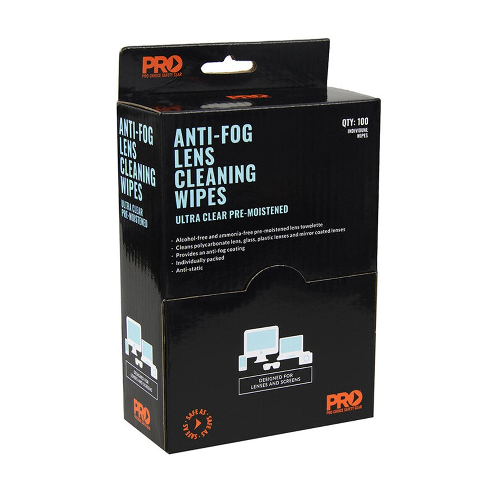 Pro Choice Anti-Fog Lens Wipes 100 Pack - AFW100