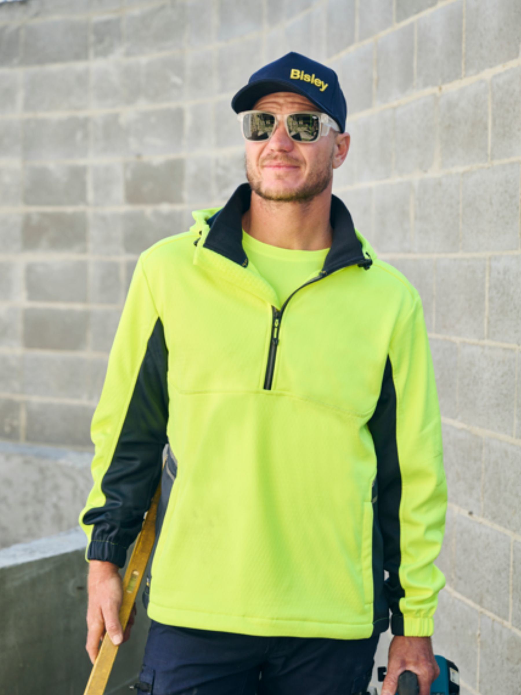 Bisley Hi Vis Liquid Repellent Fleece Hoodie BK6571