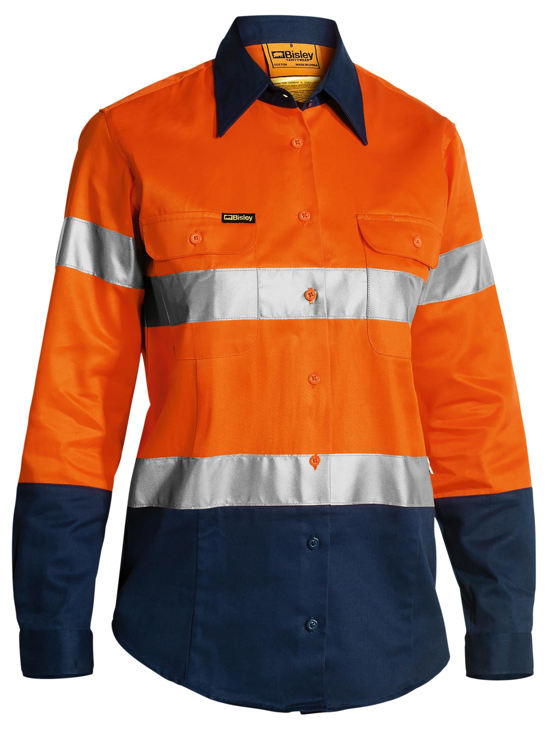 Bisley Women's Taped Hi Vis Drill Shirt BLT6456