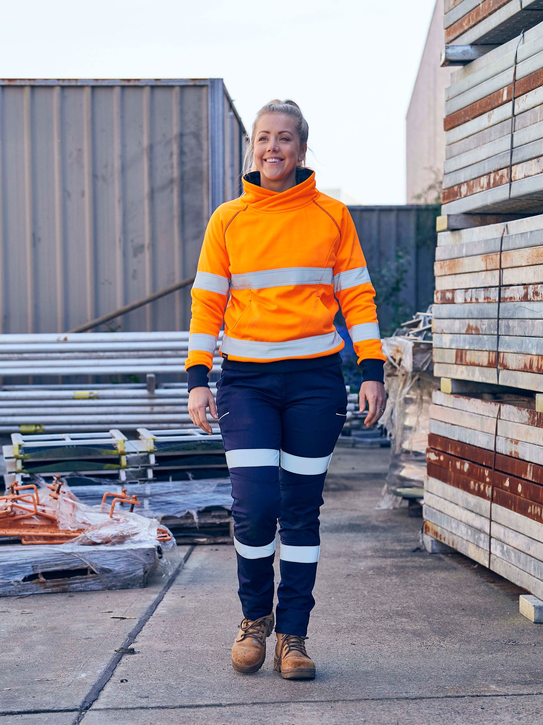 Bisley Women's Taped Mid Rise Stretch Cotton Pants BPL6015T