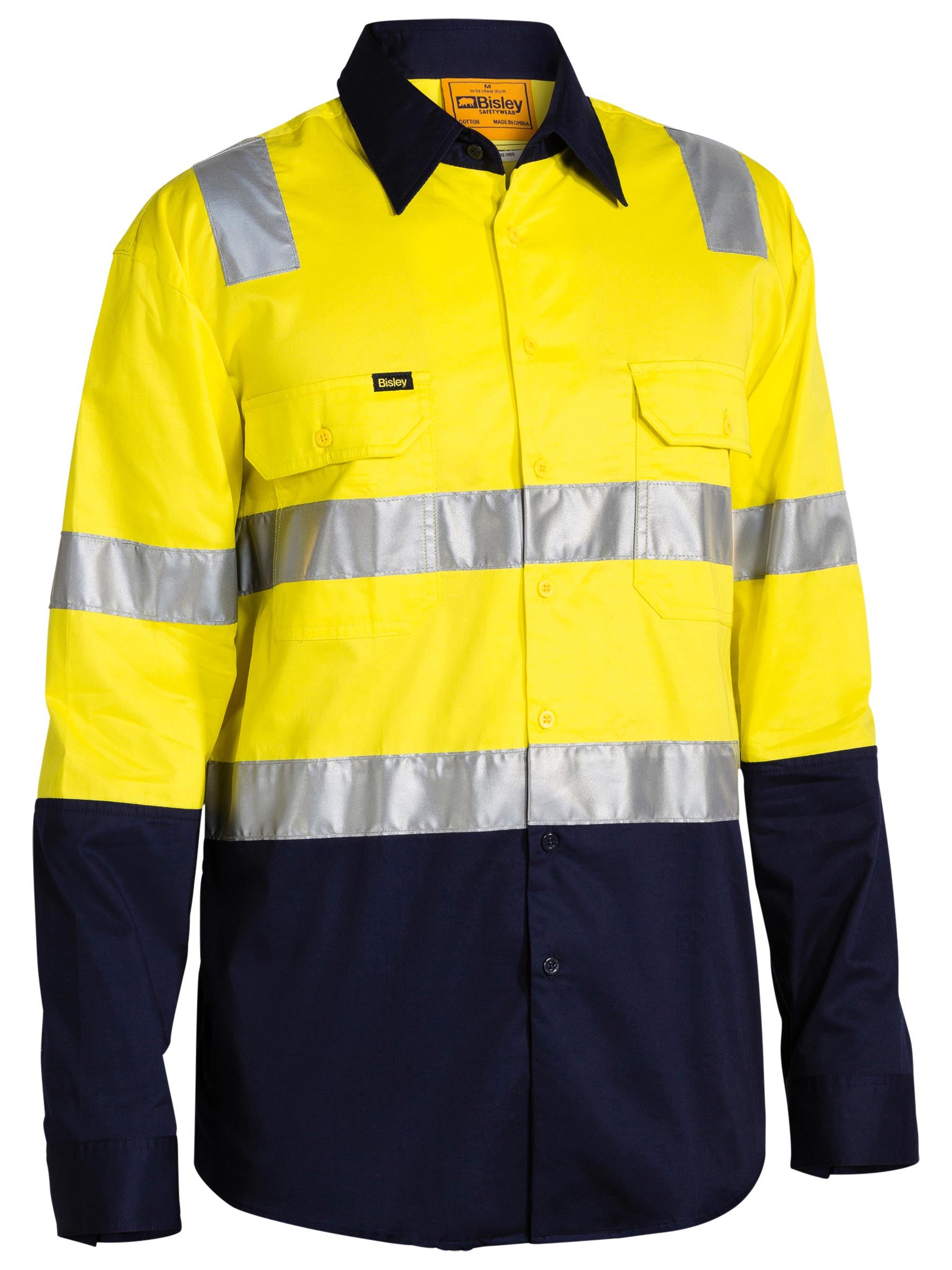Bisley Taped Hi Vis Cool Lightweight Shirt with Shoulder Tape BS6432T