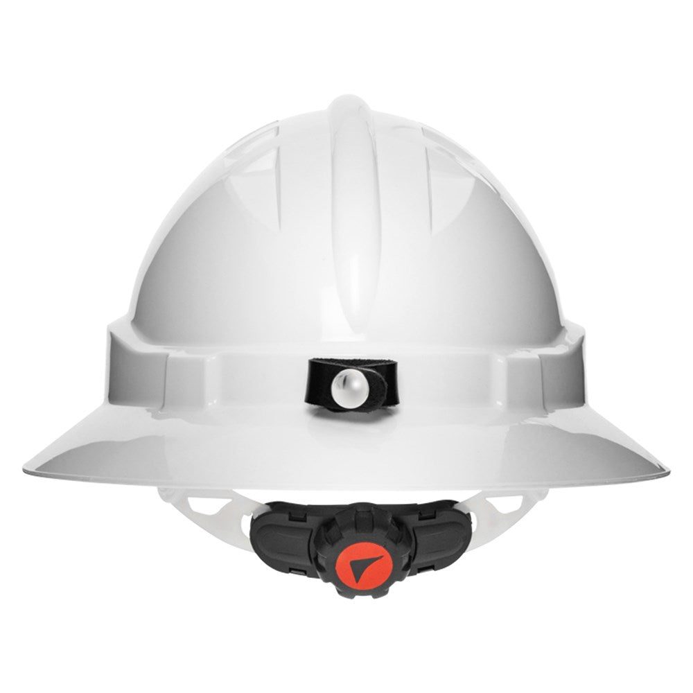 Pro Choice V6 Hard Hat Vented Full Brim + Lamp Bracket Ratchet Harness HHV6FBLB-W