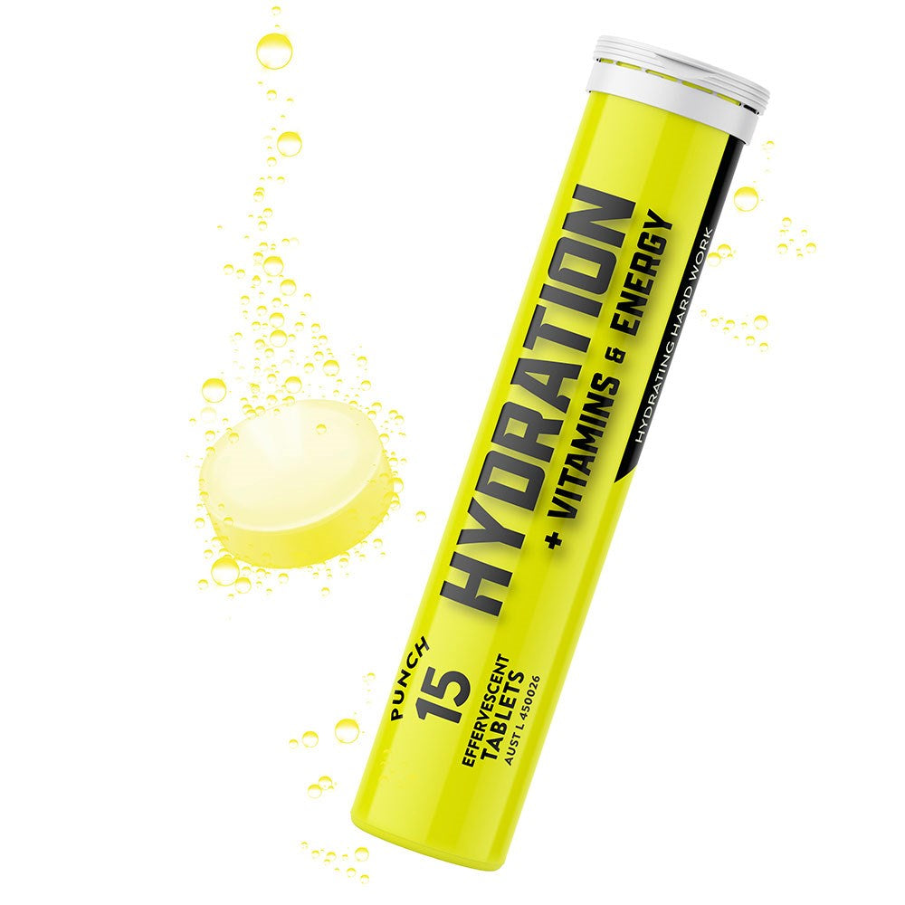 Thorzt 8x Effervescent Tablets - Hydration + Vitamins & Energy Punch- THEV15-PU