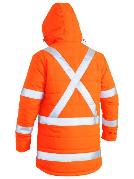 Bisley Taped Hi Vis Puffer Jacket with X Back BJ6379XT