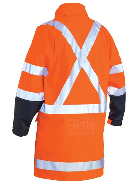 Bisley X Taped Hi Vis TTMC Stretch PU Rain Coat BJ6955XT