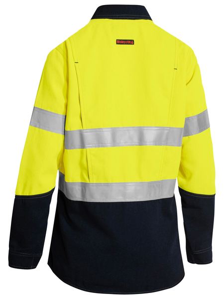 Bisley TenCate Tecasafe® Plus 580 Women's Taped Hi Vis Lightweight FR Vented Shirt BL8098T- Clearance