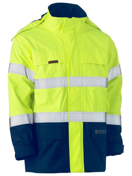 Bisley Taped Hi Vis FR Wet Weather Shell Jacket BJ8110T