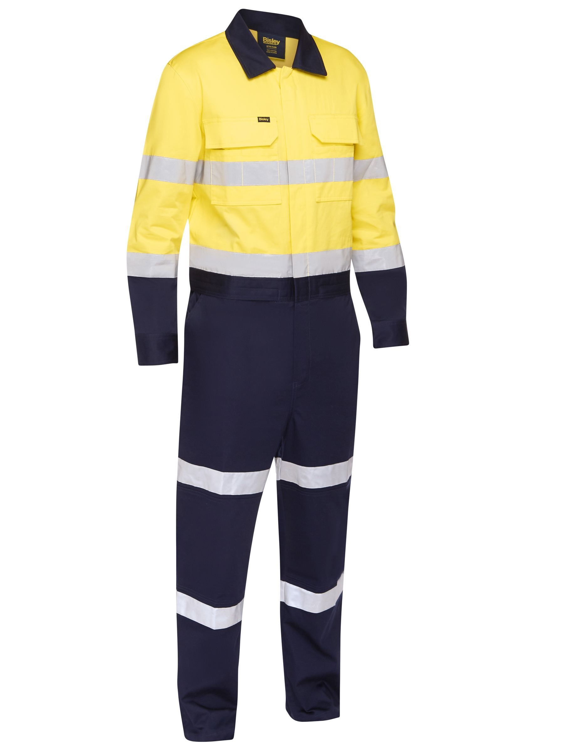 Bisley Taped Hi Vis Coverall with Waist Zip Opening BC6066T