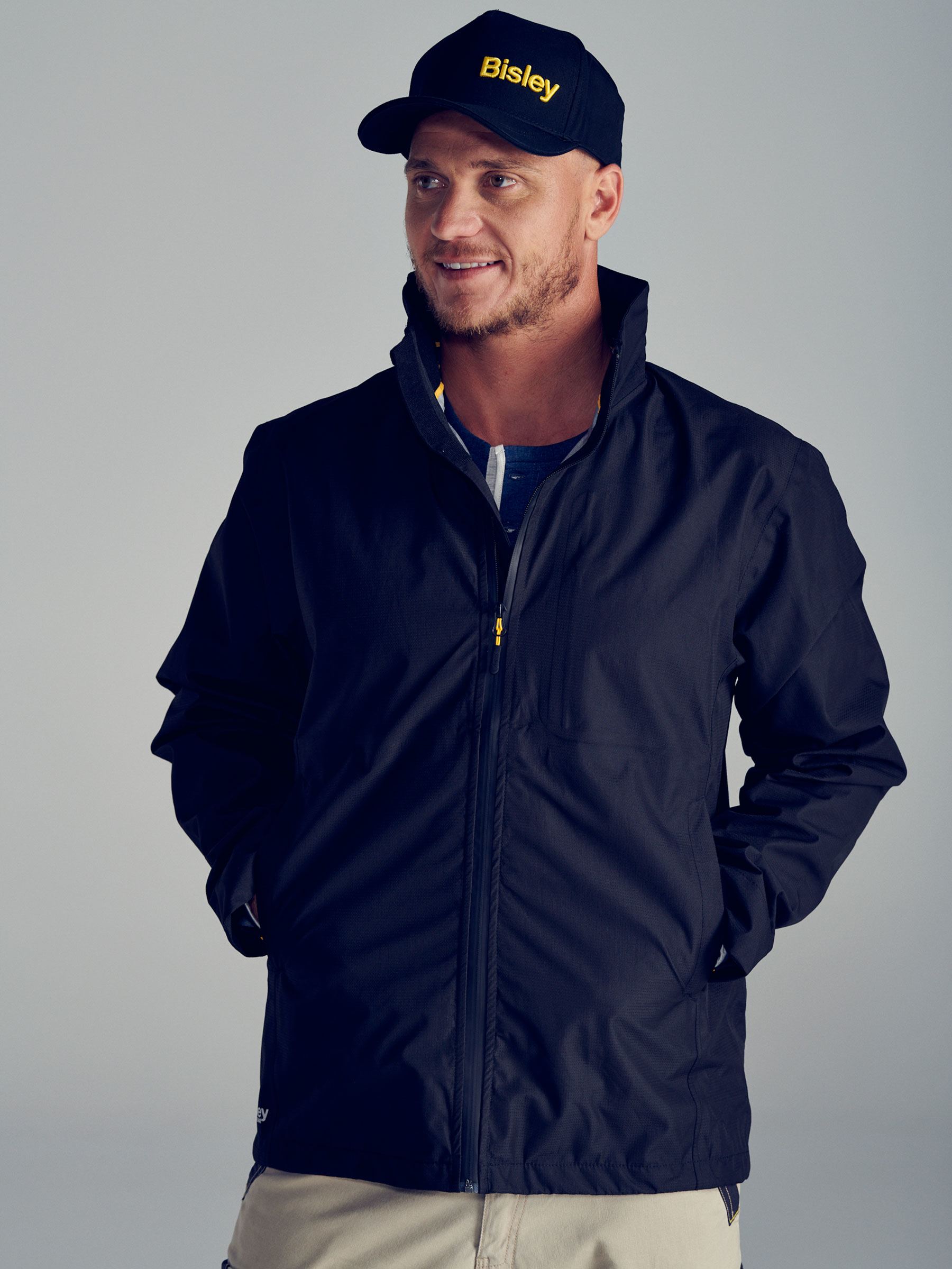 Bisley Lightweight Mini Ripstop Rain Jacket with Concealed Hood BJ6926