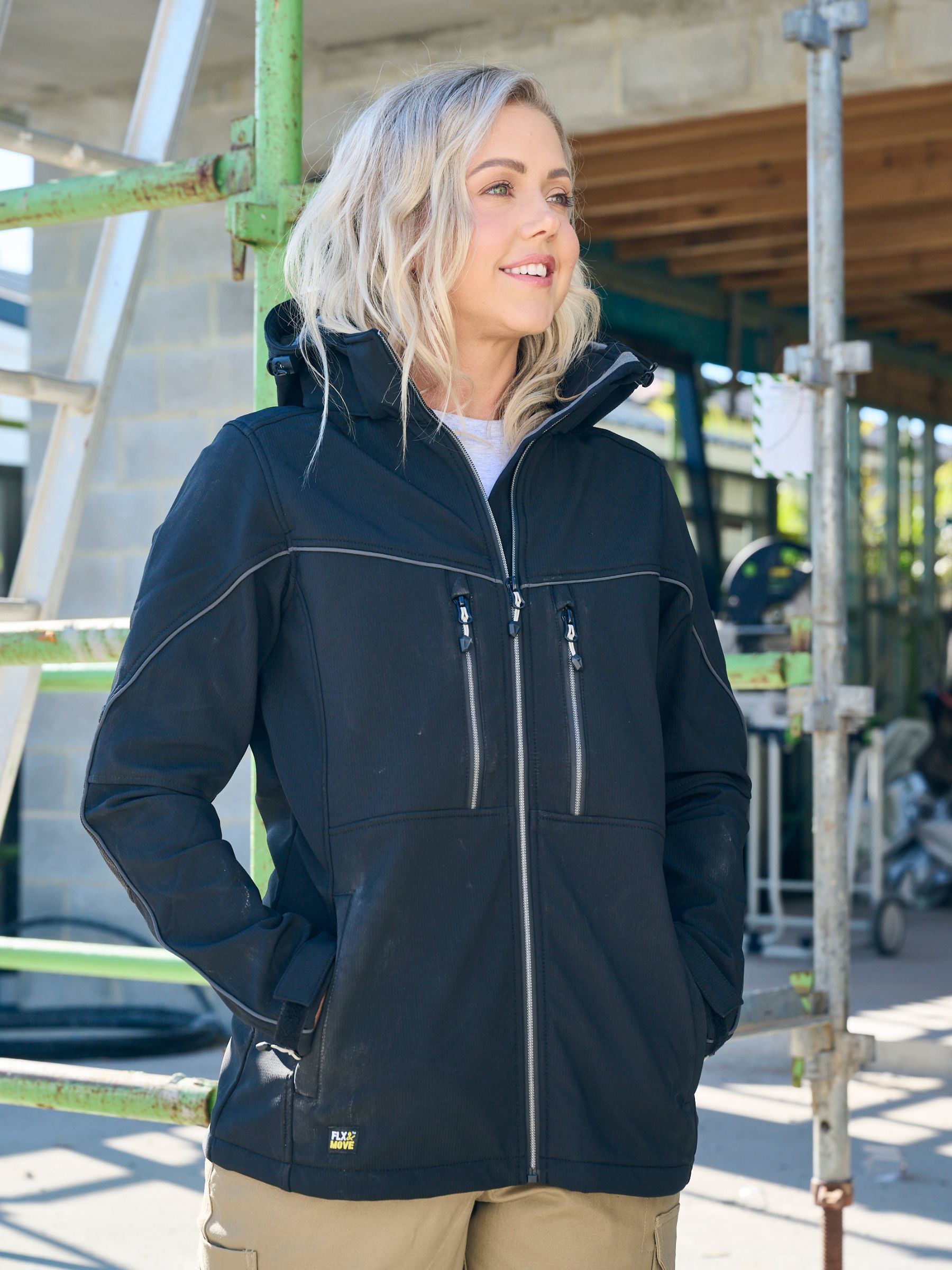 Bisley Women's Flx & Move™ Hooded Soft Shell Jacket BJL6570