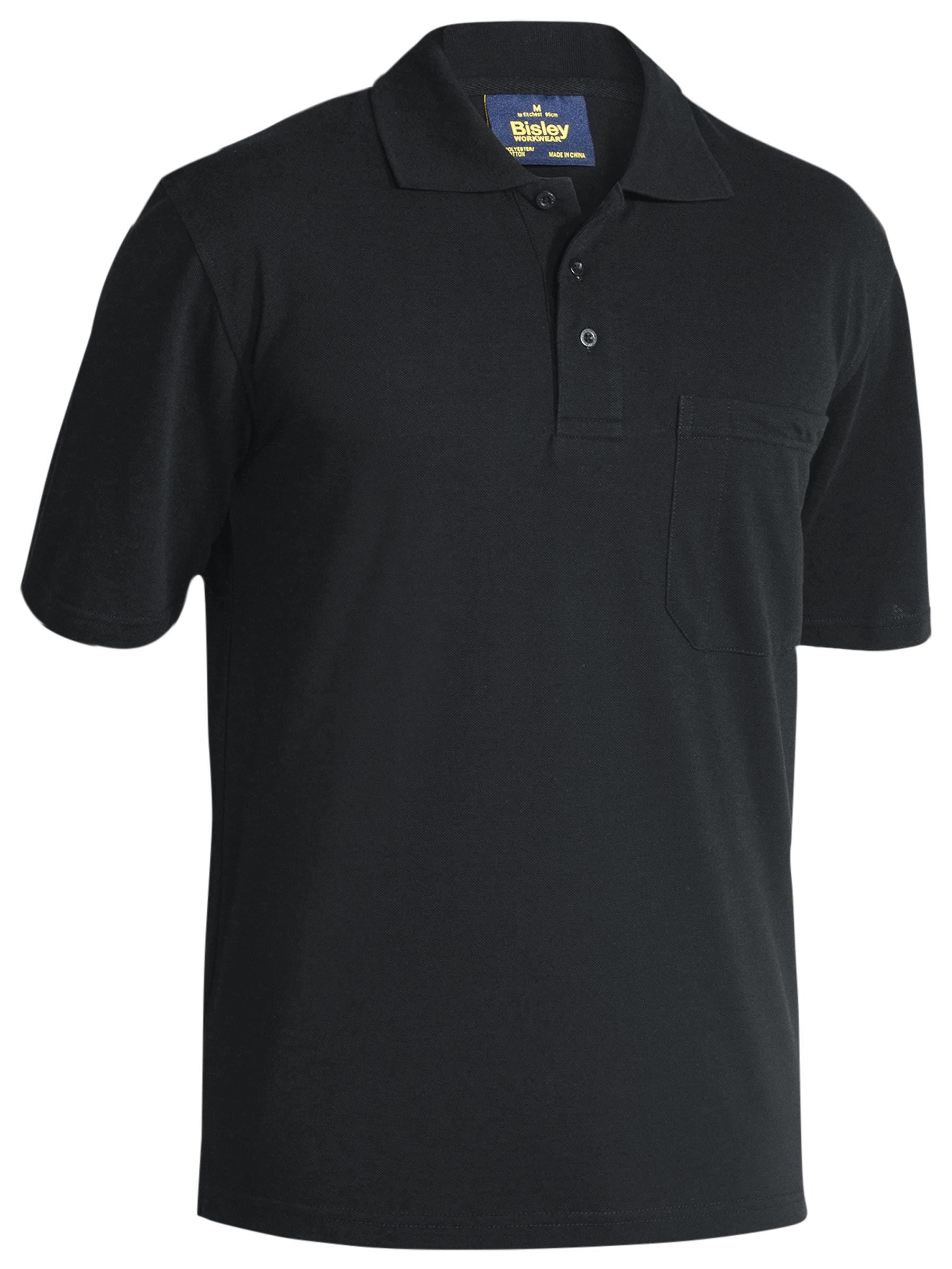 Bisley Polyester Cotton Polo Pocket Short Sleeve BK1290