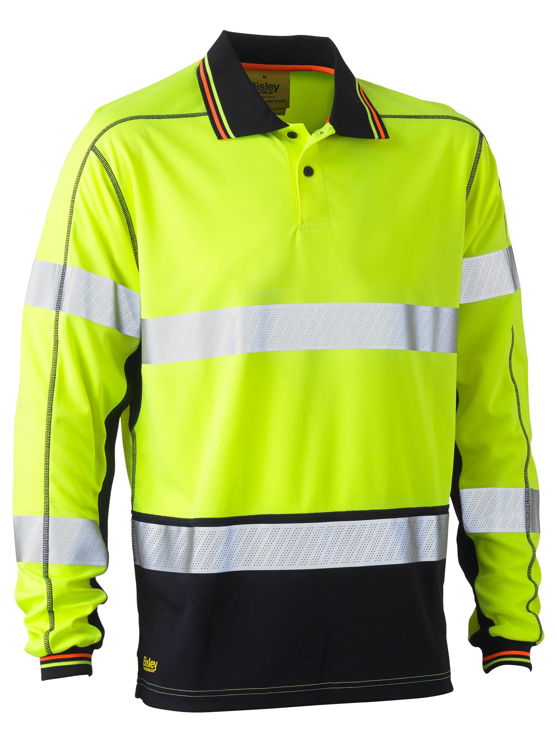 Bisley Taped Hi Vis Polyester Mesh Polo BK6219T