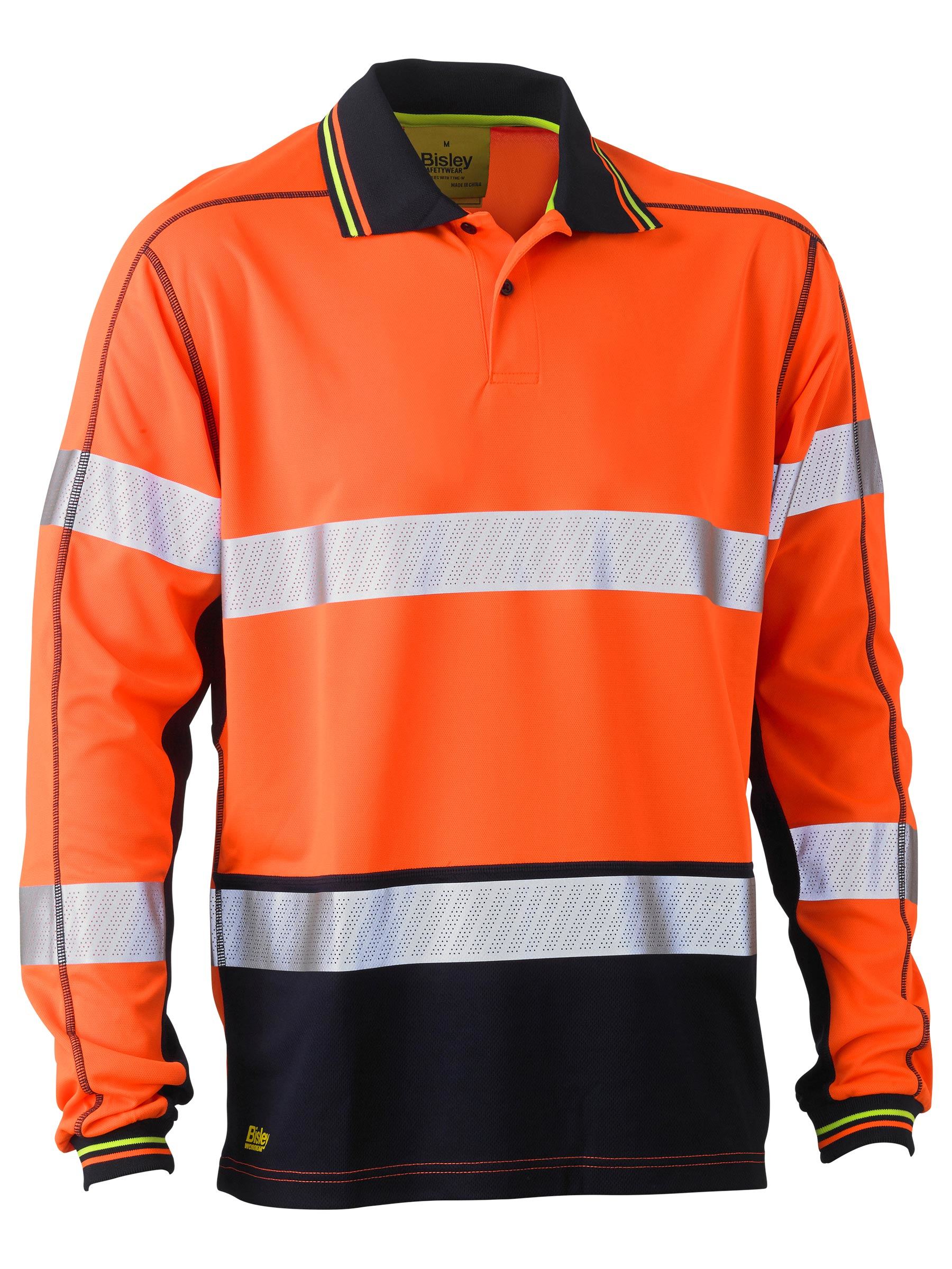 Bisley Taped Hi Vis Polyester Mesh Polo BK6219T