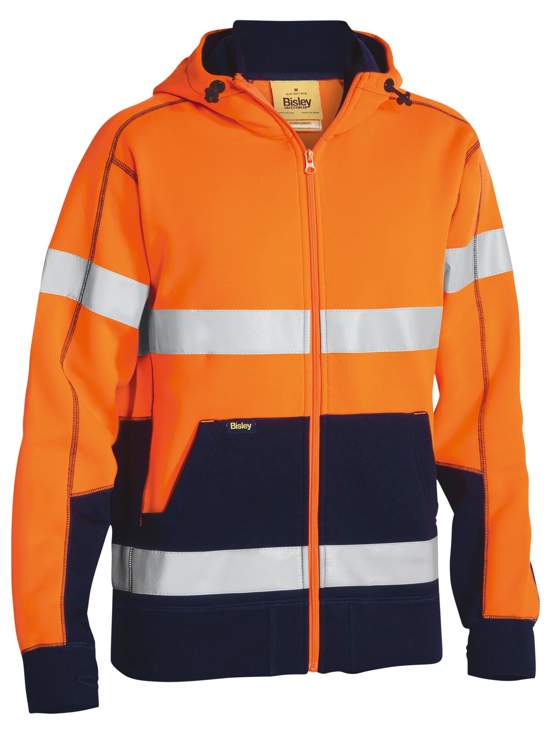 Bisley Taped Hi Vis Fleece Hoodie BK6819T