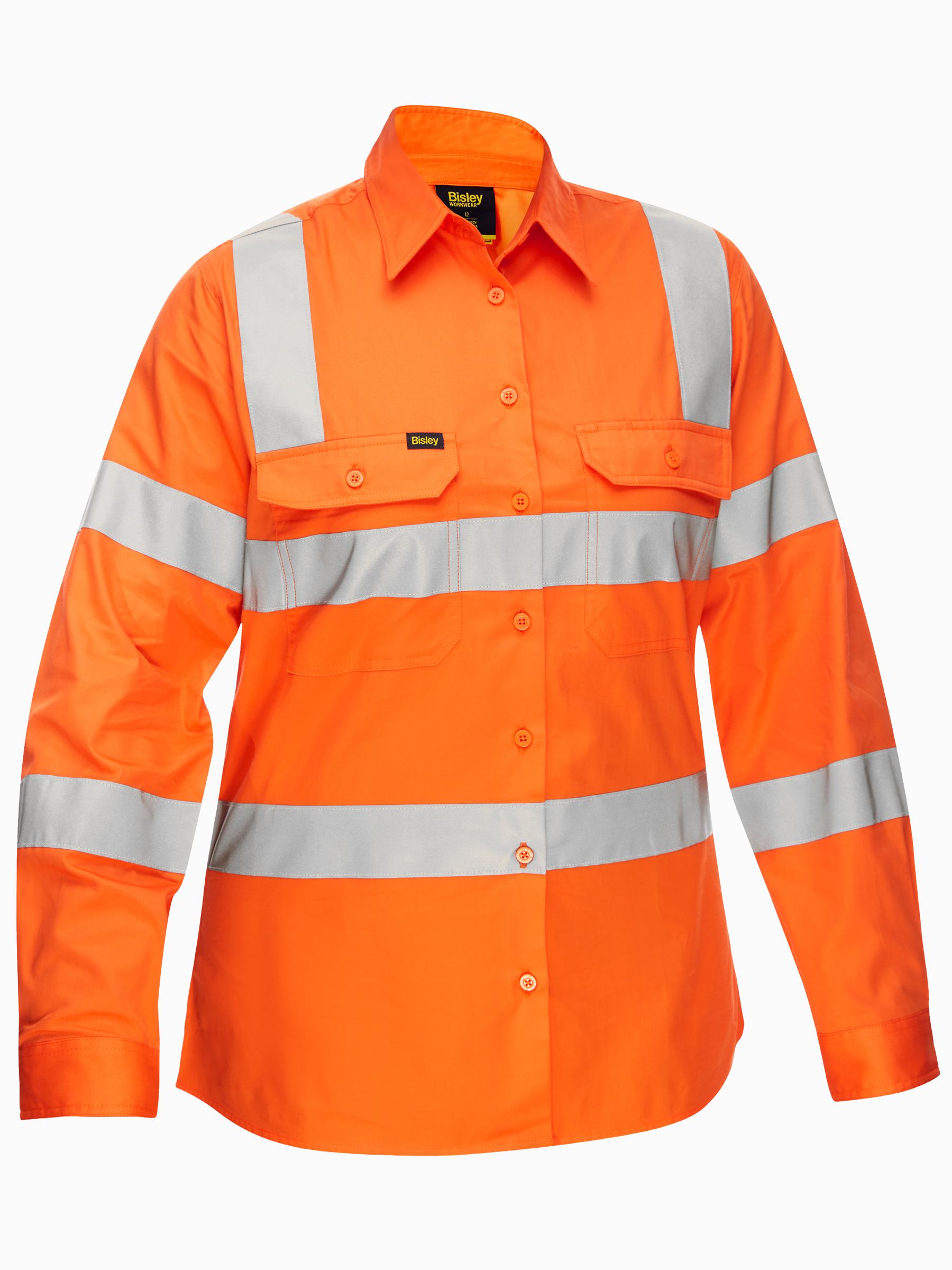 Bisley Women's Taped Biomotion Cool Lightweight Hi Vis Shirt BL6016T