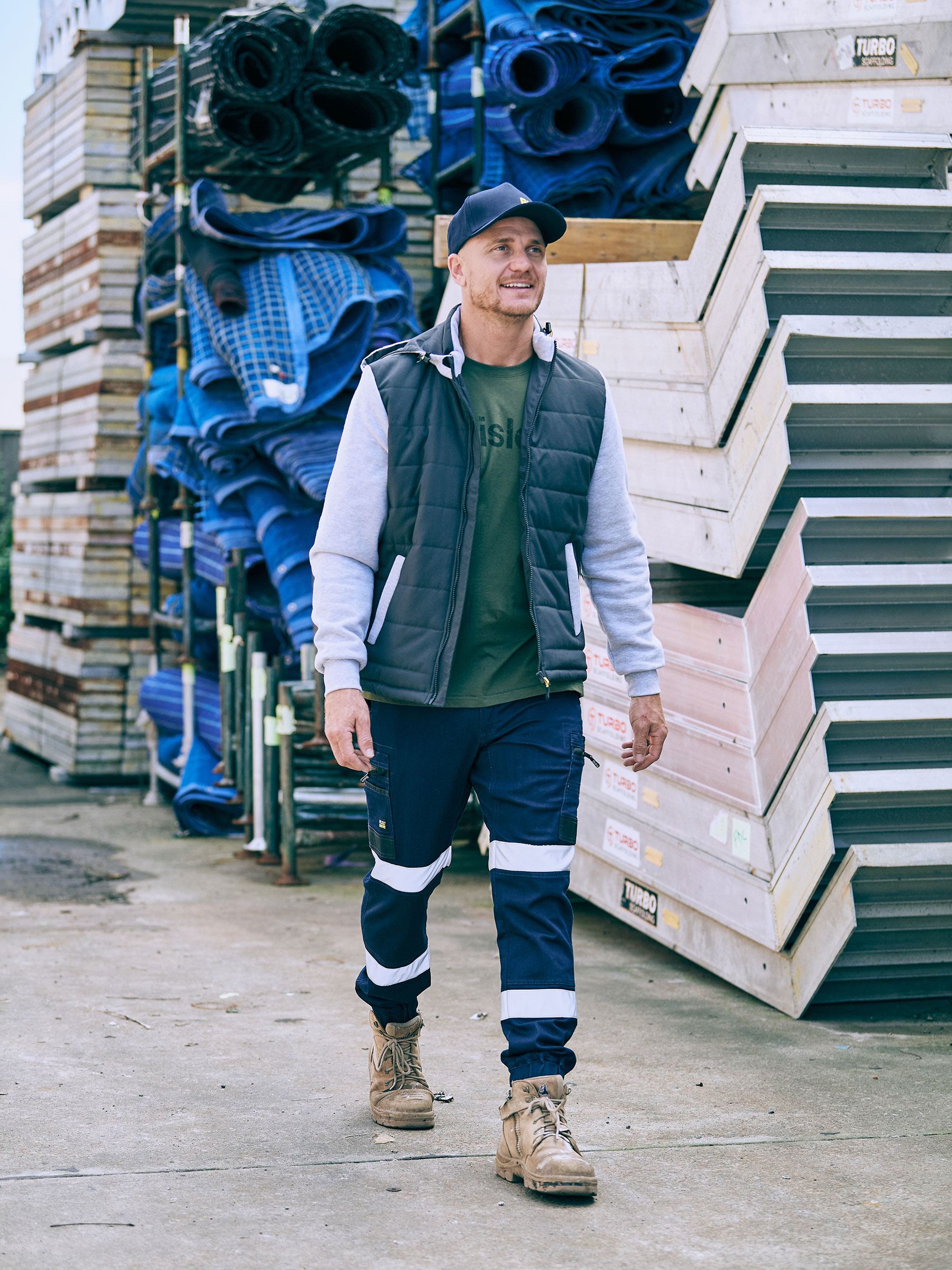 Bisley Flx & Move™ Taped Stretch Denim Cargo Cuffed Pants BPC6335T