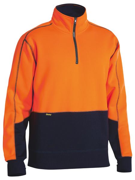 Bisley Hi Vis Fleece 1/4 Zip Pullover BK6989