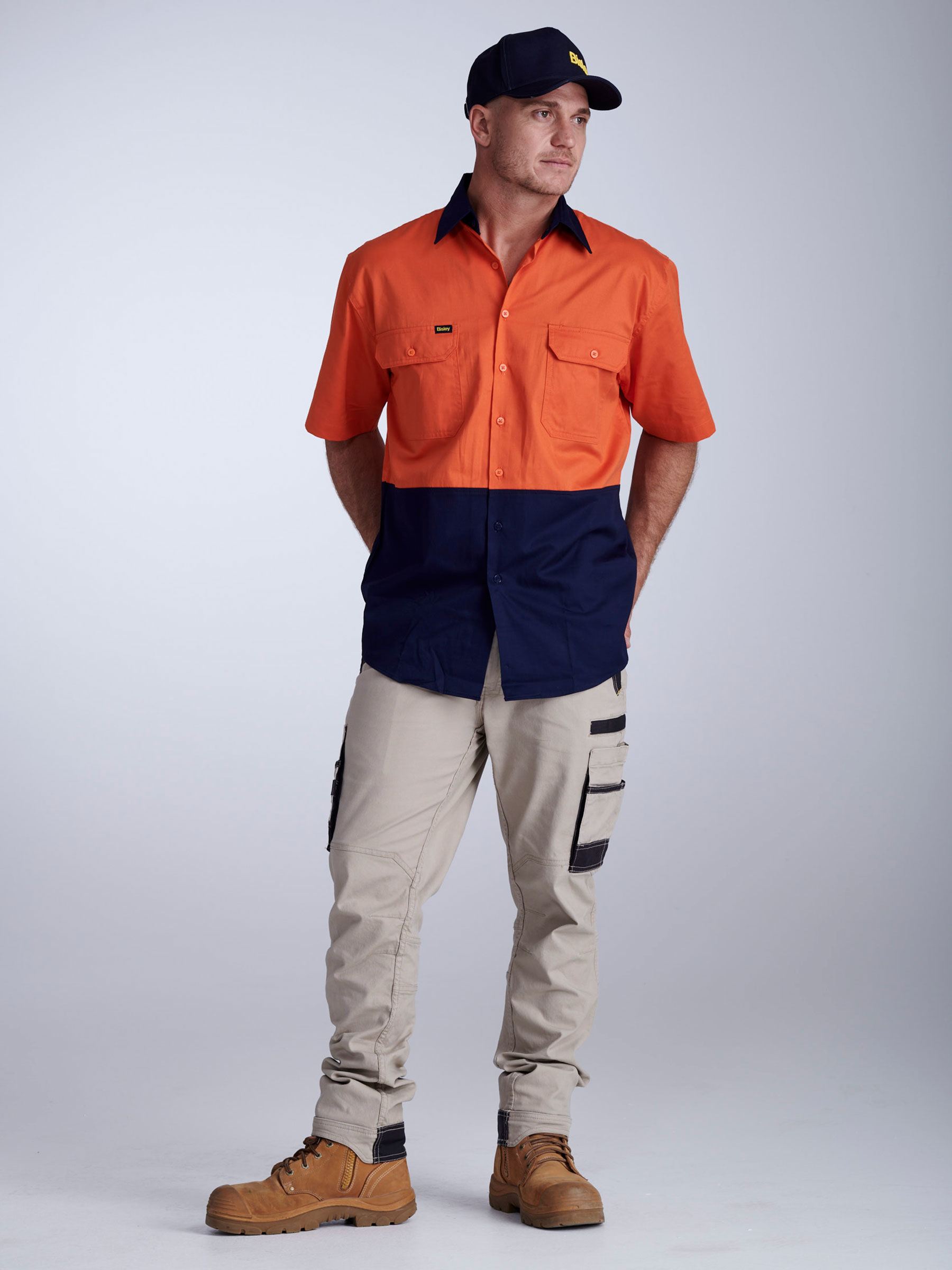 Bisley Hi Vis Cool Lightweight Drill Shirt BS1895